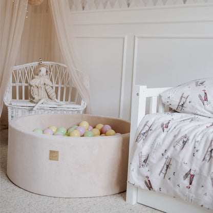 Round Velvet Foam Ball Pit For Children